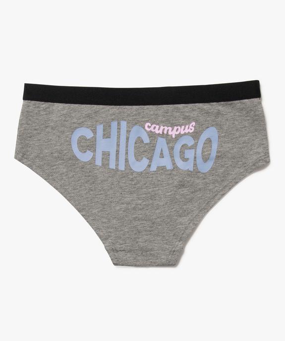 Shorties en coton stretch inscriptions US fille (lot de 3) - GEMO 4G FILLE Shorties en coton stretch inscriptions US fille (lot de 3) vue4 - GEMO 4G FILLE - GEMO