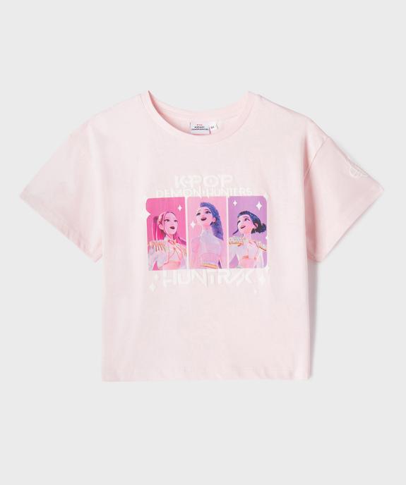 Tee-shirt manches courtes avec motif Huntrix fille - K-pop Demon Hunters vue1 - KPOP DEMON HUNTERS - GEMO