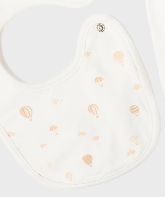 Ensemble 3 pièces bavoir, body et pyjama bébé vue5 - GEMO(BB COUCHE) - GEMO