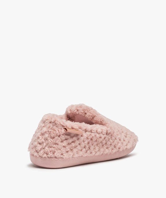 Chaussons femme mules à talon en velours - Isotoner vue4 - ISOTONER - GEMO