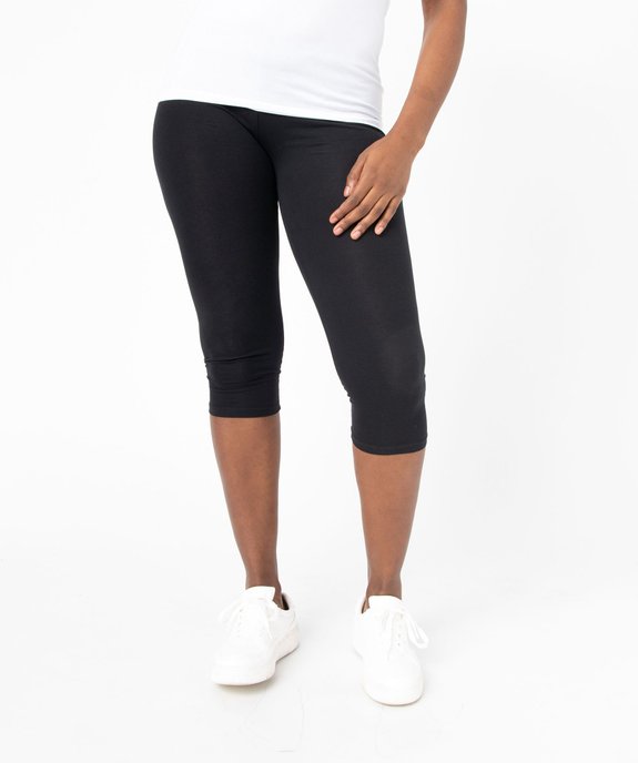 Legging court en coton stretch femme vue6 - GEMO 4G FEMME - GEMO