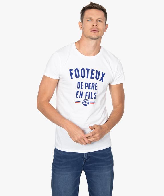 Tee-shirt homme à manches courtes message humour football vue1 - GEMO 4G HOMME - GEMO