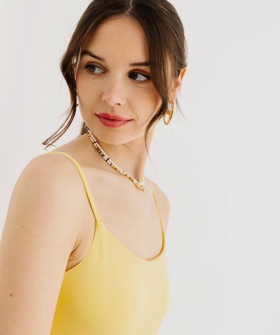 Body à fines bretelles femme vue3 - GEMO(FEMME PAP) - GEMO