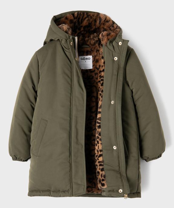Parka à capuche déperlante et fourrée fille vue2 - GEMO (ENFANT) - GEMO