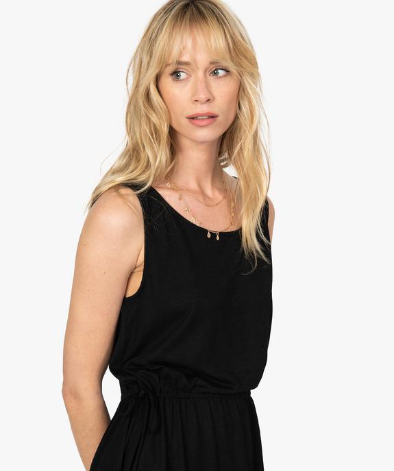 Robe tee-shirt femme avec liens à la taille vue2 - GEMO(FEMME PAP) - GEMO
