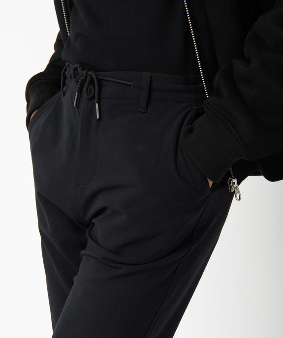 Pantalon homme en toile avec taille ajustable vue2 - GEMO (HOMME) - GEMO