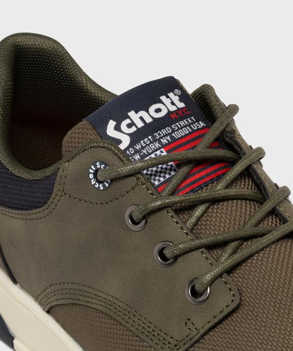 Baskets basses en toile texturé homme - Schott vue6 - SCHOTT - GEMO