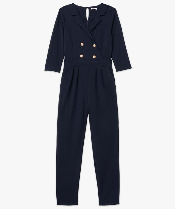 Combinaison pantalon femme avec haut croisé et boutons fantaisie vue4 - GEMO(FEMME PAP) - GEMO