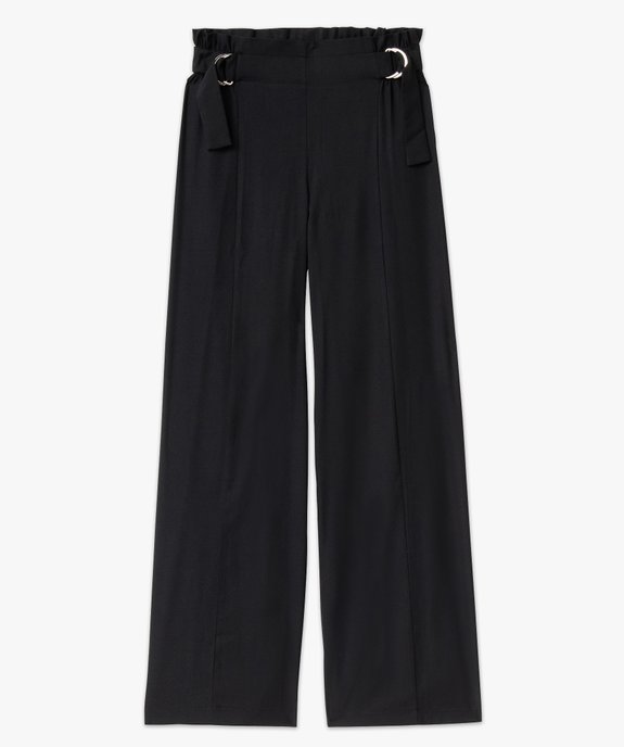 Pantalon large avec boucles à la ceinture femme vue4 - GEMO(FEMME PAP) - GEMO