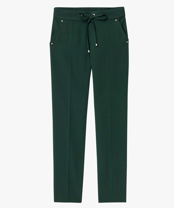 Pantalon femme en maille souple à plis vue4 - GEMO(FEMME PAP) - GEMO