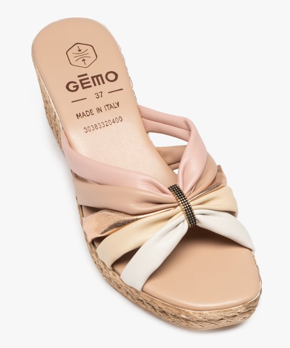 Mules femme à talon compensé et à brides fantaisie vue5 - GEMO(URBAIN) - GEMO