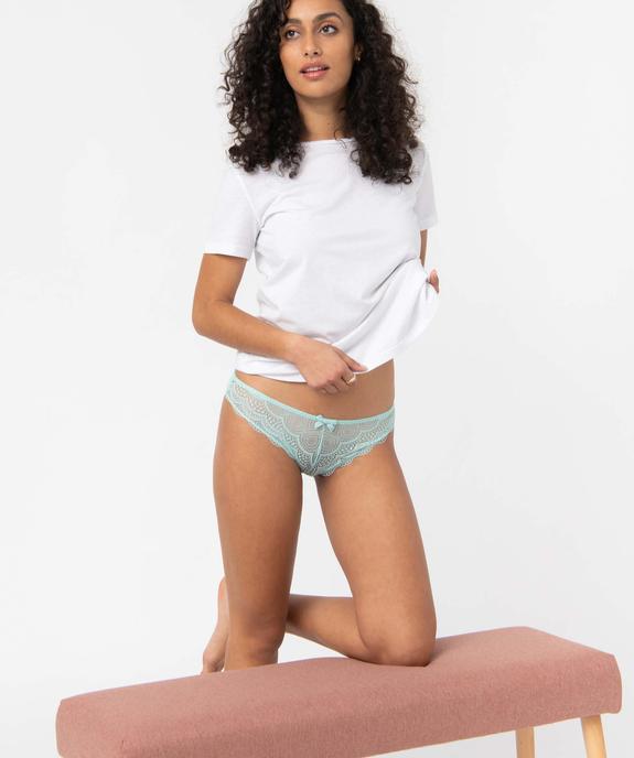 Culotte femme en microfibre et dentelle (lot de 2) vue1 - GEMO(HOMWR FEM) - GEMO