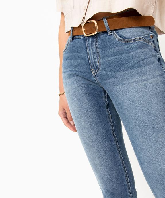Jean slim longueur 7/8ème avec ceinture femme vue6 - GEMO 4G FEMME - GEMO