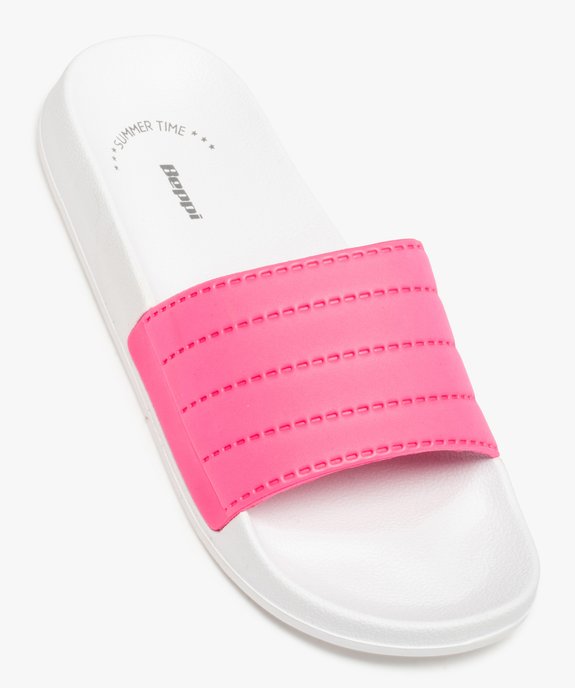 Mules de piscine fille à bandeau uni vue5 - GEMO (ENFANT) - GEMO