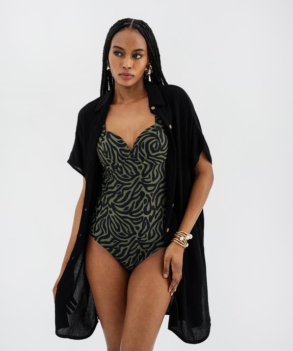 Veste de plage mi-longue à manches courtes femme vue4 - GEMO 4G FEMME - GEMO