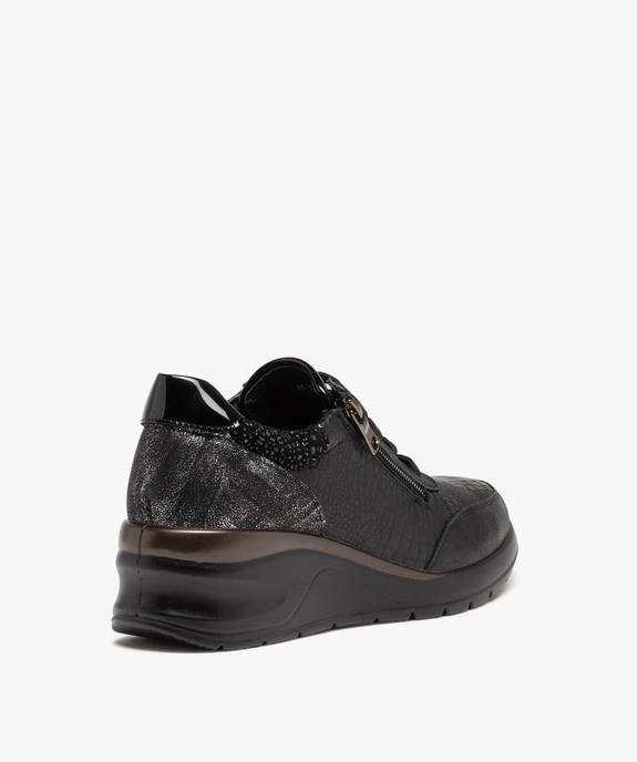 Derby confort avec lacets et zip sur semelle compensée femme vue4 - G'FLEX - GEMO