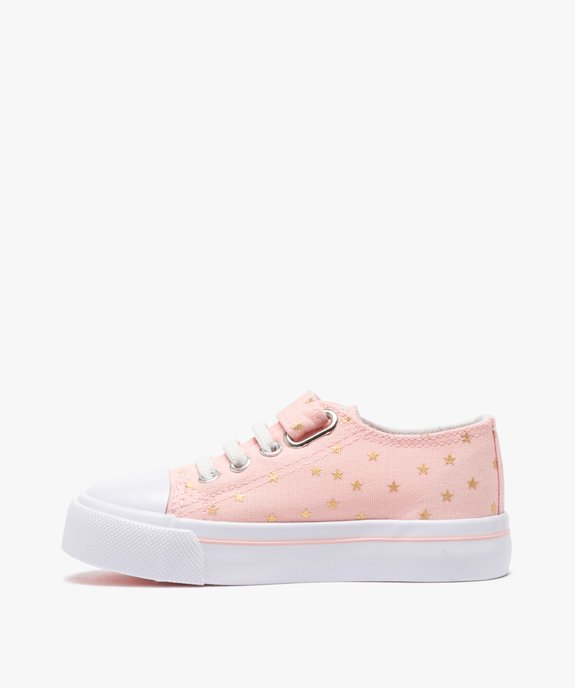 Baskets fille en toile à lacets élastiques - Les Supaires vue3 - GEMO 4G FILLE - GEMO