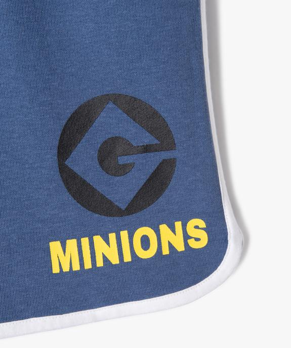Bermuda en maille avec inscription contrastante garçon - Les Minions vue2 - MINIONS - GEMO