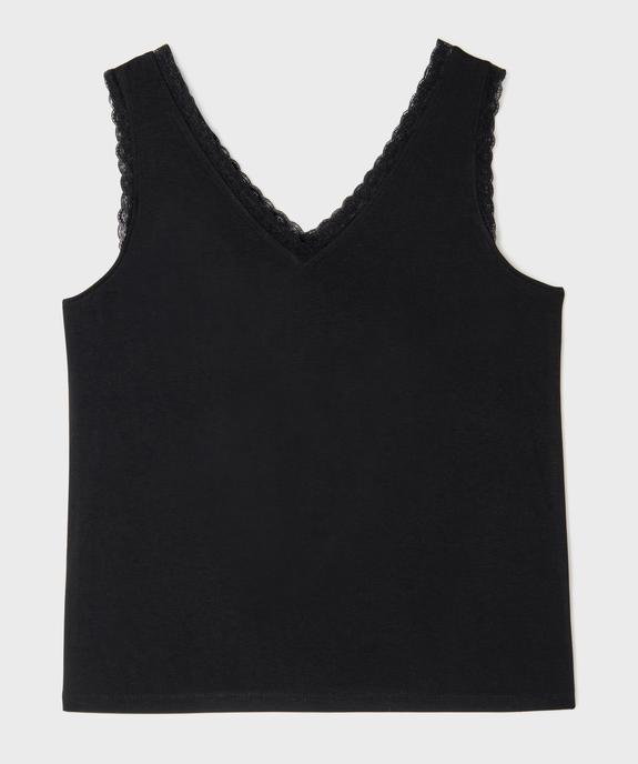 Débardeur en viscose avec double col V femme grande taille vue1 - GEMO 4G GT - GEMO