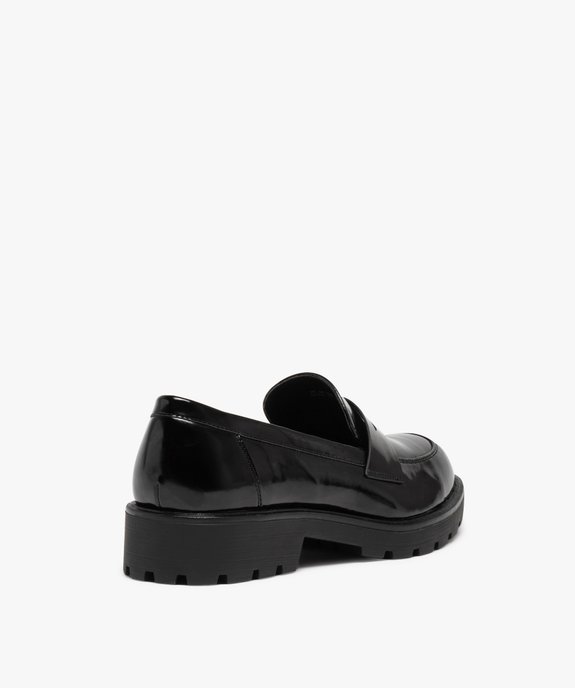 Mocassins femme vernis à semelle crantée  vue4 - GEMO (CASUAL) - GEMO