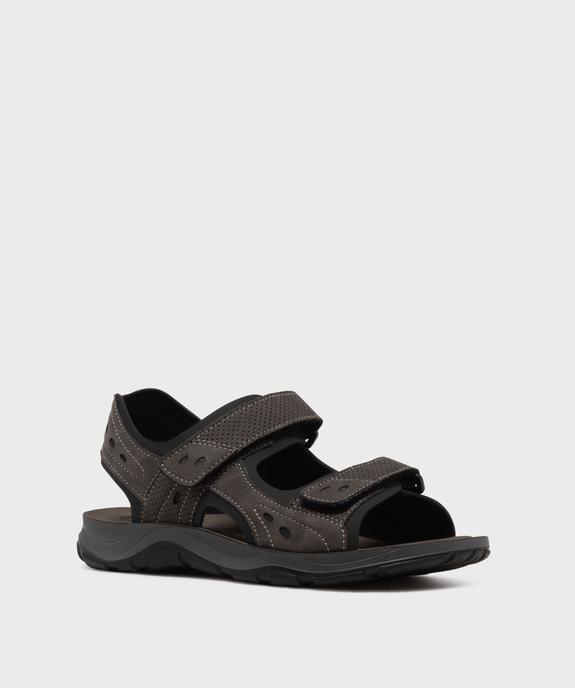 Sandales homme sport unies à scratch vue8 - G'FLEX - GEMO