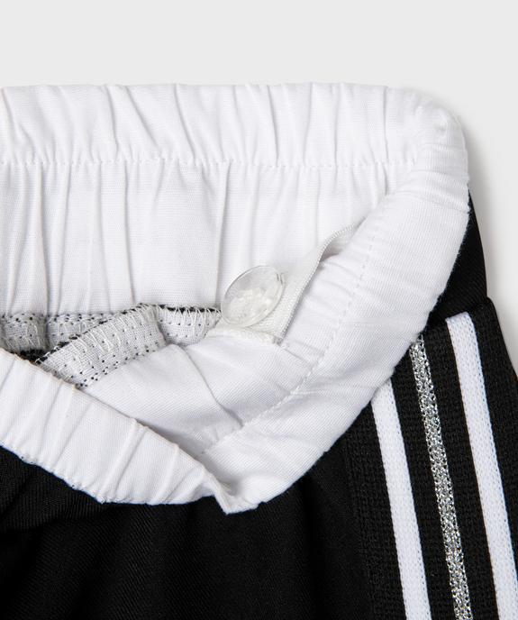 Pantalon large avec bandes rayées sur les côtés fille vue2 - GEMO (ENFANT) - GEMO