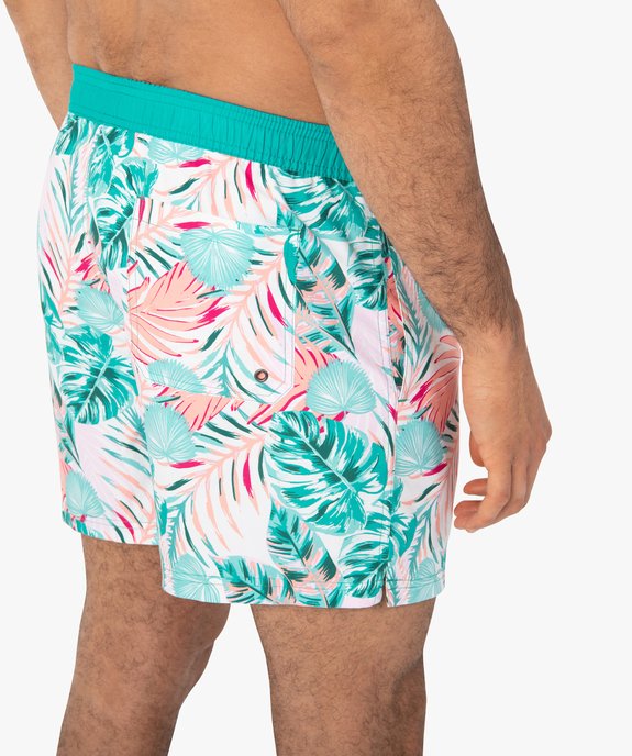 Short de bain homme à motifs exotiques vue2 - GEMO (PLAGE) - GEMO
