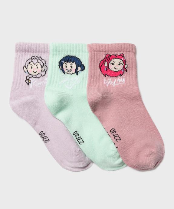 Chaussettes avec motifs sur la tige fille (lot de 3) - K-Pop Demon Hunters vue1 - KPOP DEMON HUNTERS - GEMO
