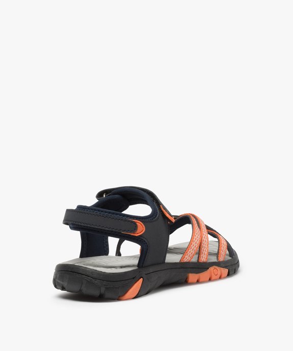 Sandales femme tout terrain à fines brides et scratch vue4 - GEMO (CASUAL) - GEMO