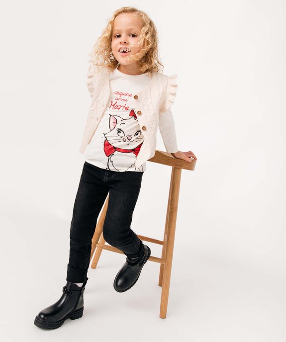 Gilet fille sans manches à maille fantaisie pailletée vue5 - GEMO (ENFANT) - GEMO