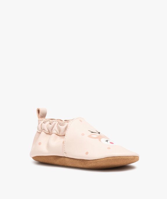 Chaussons bébé en cuir motif renne vue2 - GEMO (ENFANT) - GEMO