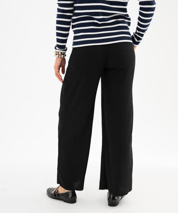 Pantalon de grossesse en maille froissée à taille smockée vue3 - GEMO 4G MATERN - GEMO