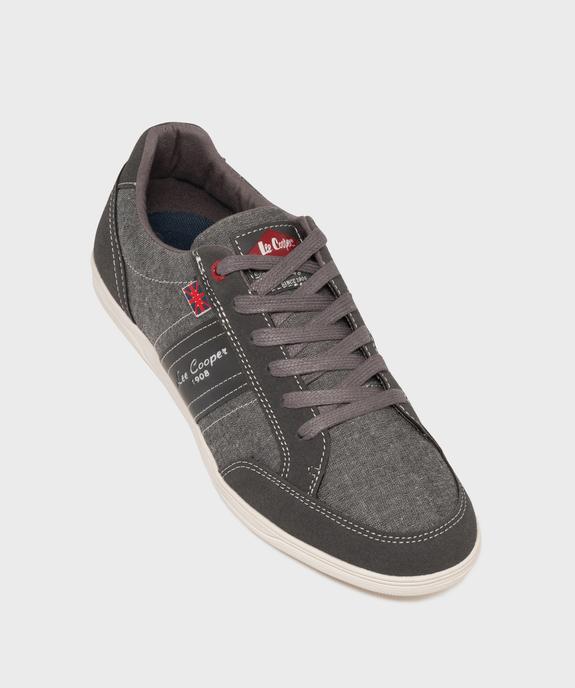 Baskets homme en toile basse style denim à bande contrastante - Lee Cooper - LEE COOPER Baskets homme en toile basse style denim à bande contrastante - Lee Cooper vue5 - LEE COOPER - GEMO