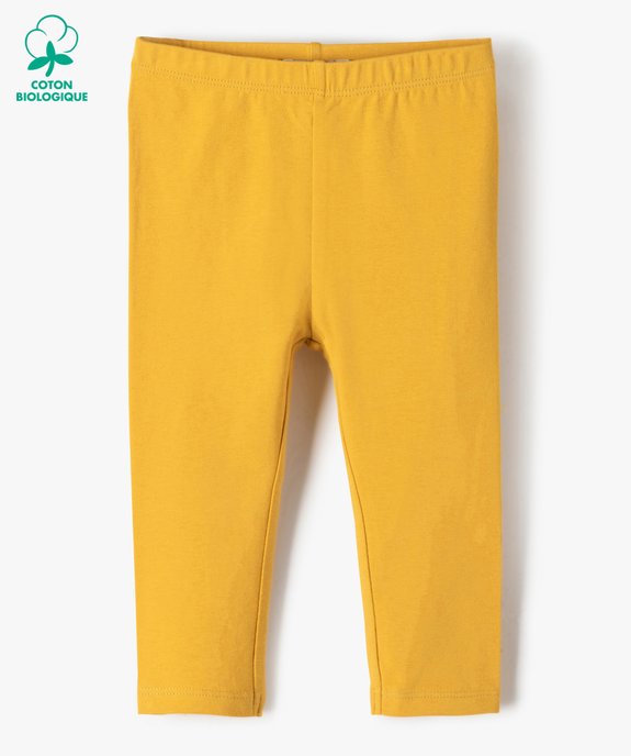 Legging long en coton stretch bébé fille vue1 - GEMO 4G BEBE - GEMO