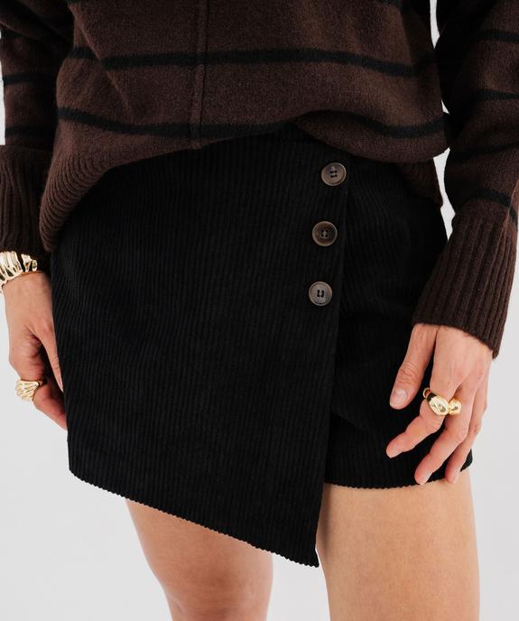 Jupe short en velours côtelé femme - GEMO(FEMME PAP) Jupe short en velours côtelé femme vue2 - GEMO(FEMME PAP) - GEMO