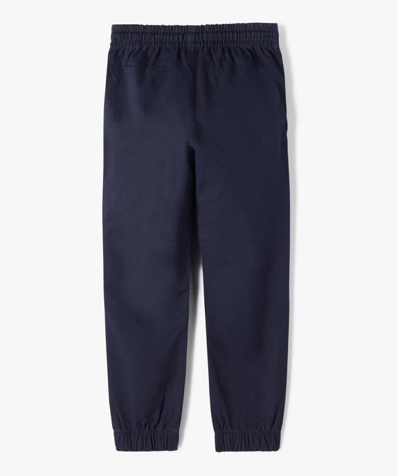 Pantalon jogger en toile garçon vue3 - GEMO (ENFANT) - GEMO