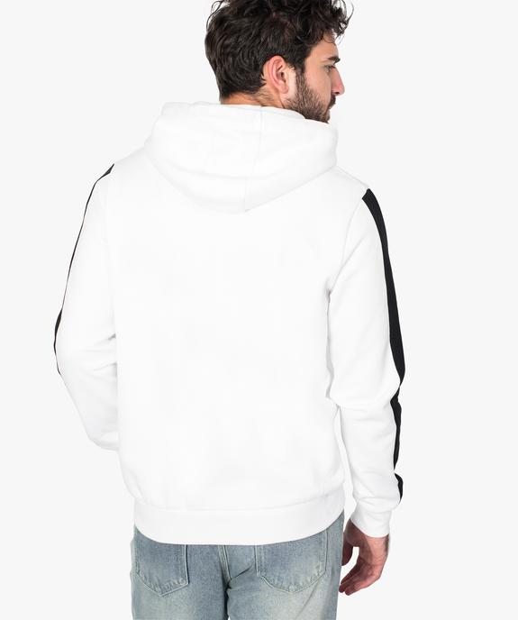 Sweat homme à capuche avec bandes sur les manches vue3 - GEMO (HOMME) - GEMO