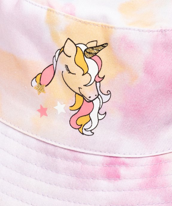 Chapeau fille forme bob multicolore réversible vue3 - GEMO (ENFANT) - GEMO