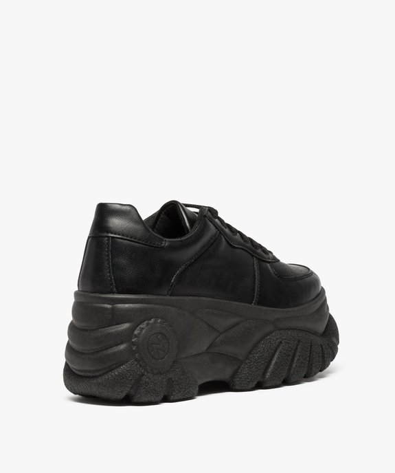 Baskets femme à plateforme et semelle crantée vue4 - GEMO (SPORTSWR) - GEMO