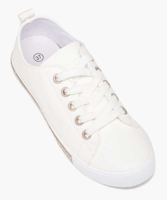 Baskets femme unies style rétro avec semelle à strass vue5 - SANS MARQUE - GEMO