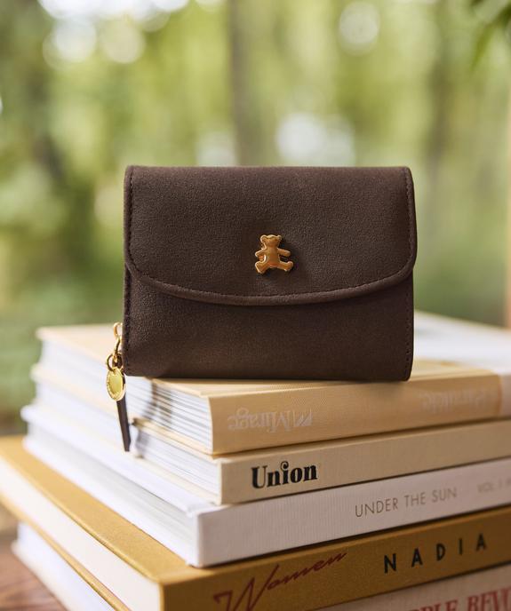 Porte-monnaie à rabat pressionné femme - LuluCastagnette vue1 - LULU CASTAGNETT - GEMO