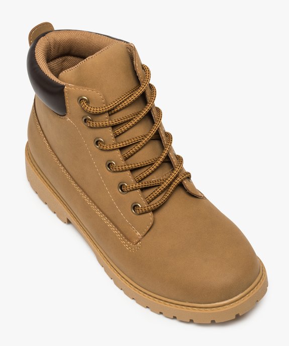 Boots femme à lacets, col rembourré et semelle crantée vue5 - GEMO (CASUAL) - GEMO