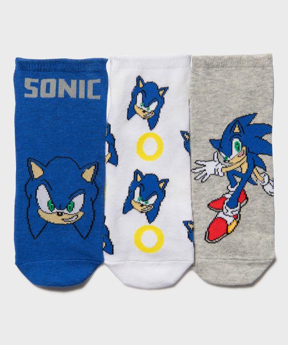 Chaussettes ultra courtes imprimées garçon - Sonic (lot de 3 paires) vue1 - SONIC - GEMO
