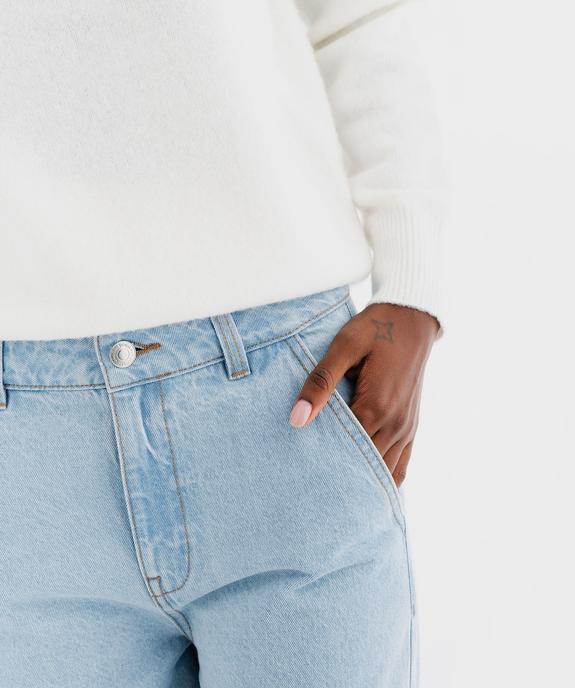 Jean flare en denim délavé à taille haute femme vue2 - GEMO(FEMME PAP) - GEMO