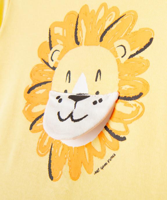 Pyjama dors-bien avec motif animé lion bébé garçon vue2 - GEMO 4G BEBE - GEMO