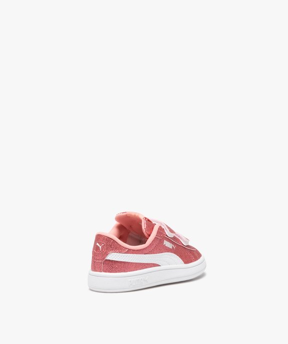 Baskets fille unies à paillettes avec double scratch - Puma vue4 - PUMA - GEMO