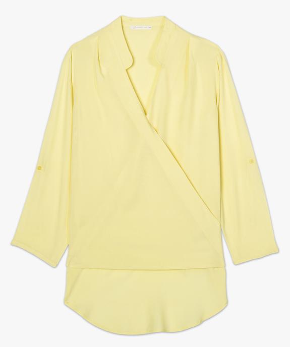 Chemise femme effet cache-coeur manches 3/4 vue4 - GEMO(FEMME PAP) - GEMO