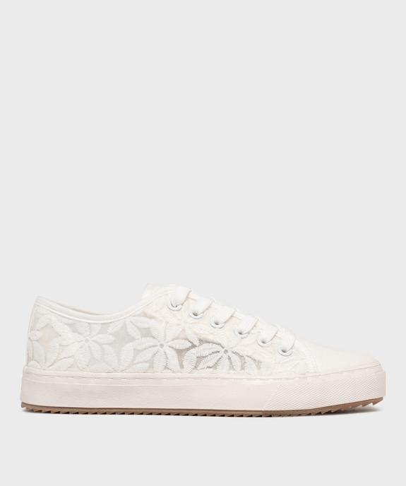 Tennis en toile transparente brodée femme - Follow Me vue1 - FOLLOW ME - GEMO