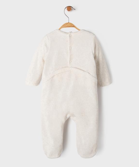 Pyjama en velours à pont-dos à motif cirque bébé vue3 - GEMO 4G BEBE - GEMO
