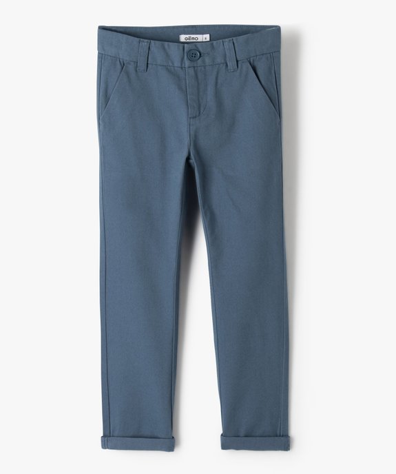 Pantalon chino en coton garçon vue1 - GEMO 4G GARCON - GEMO